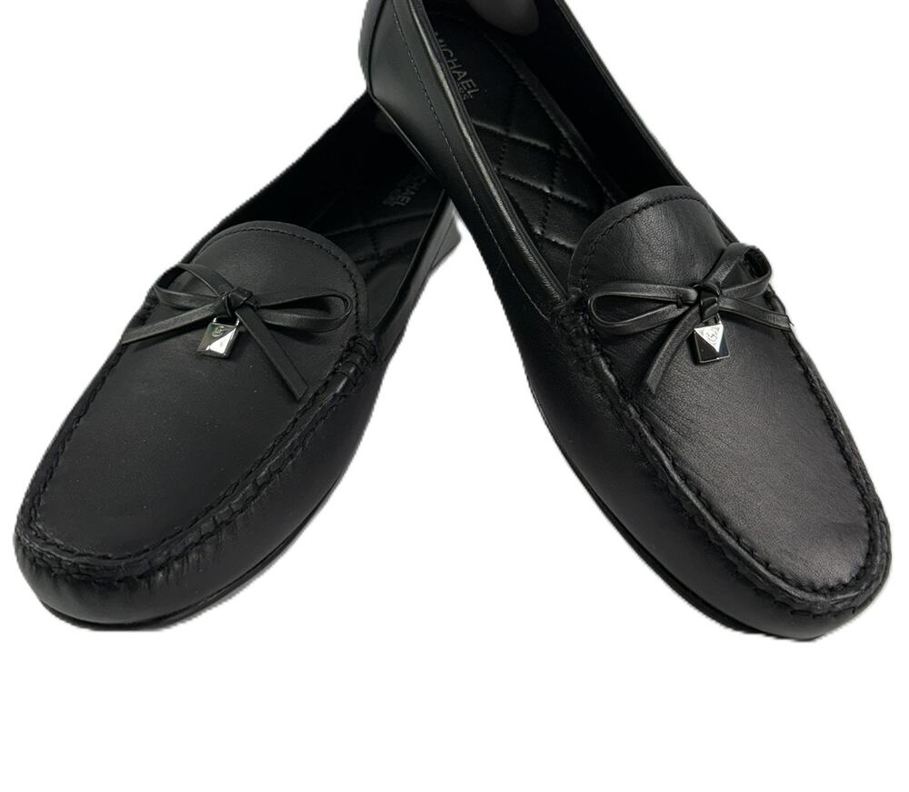 Michael Kors Juliette Moccasin Loafer Black Style 40S2JTFR1L 7.5M Excellent